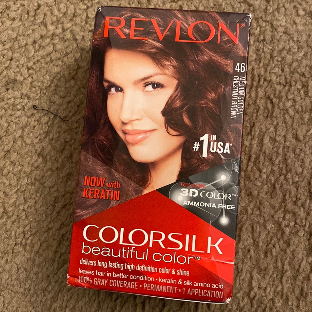 Revlon color silk #46 medium golden Chesnut brown hair color